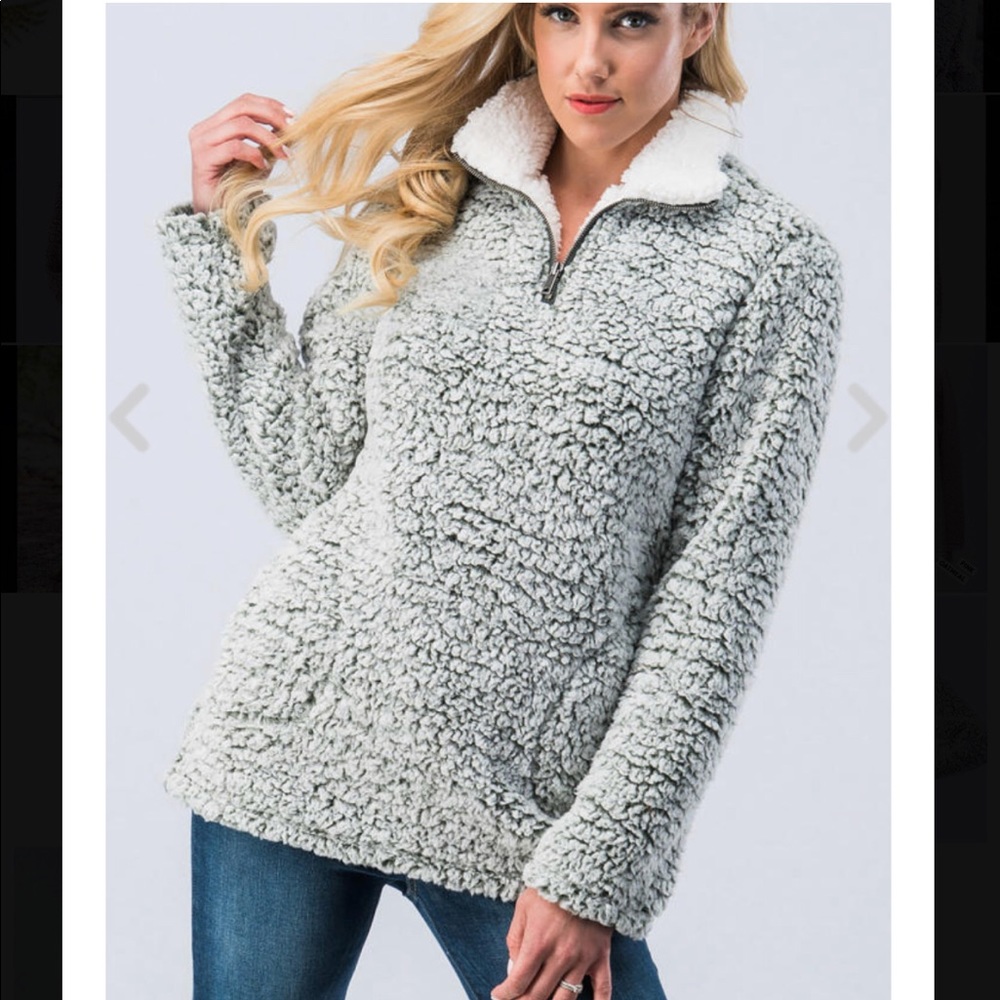 One medium left!! Oatmeal Sherpa Pullover